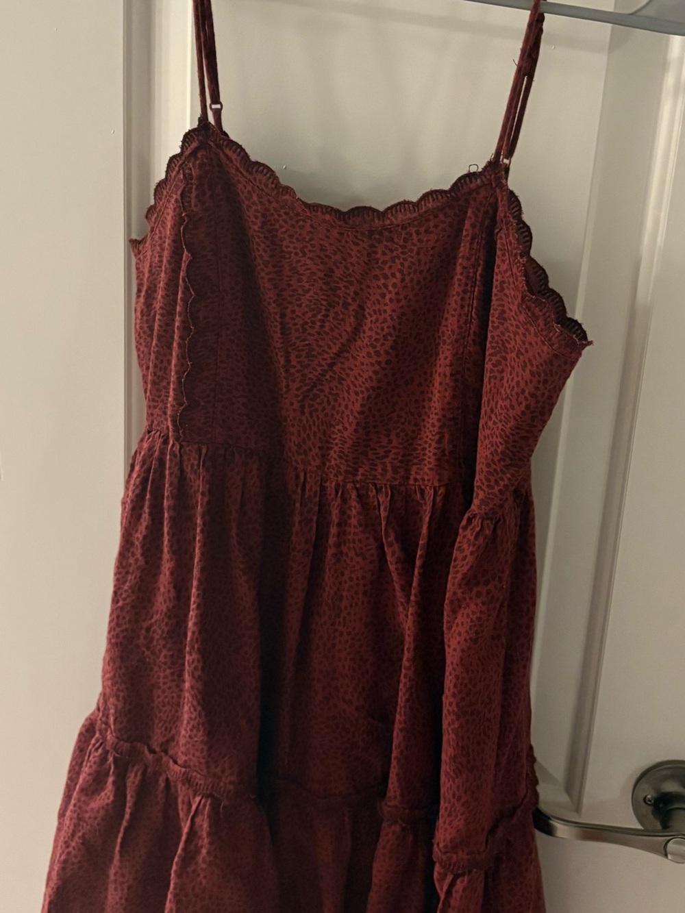 Urban Outfitters Rust Red Tiered Slip Dress